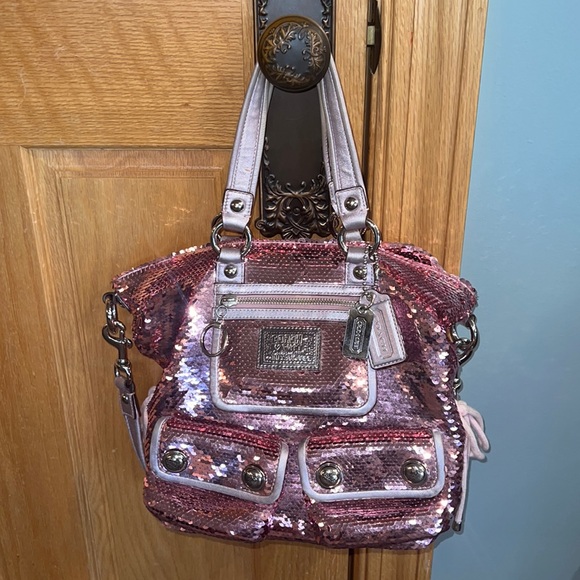 Coach Sequin Spotlight Poppy Tote RARE - Picture 1 of 7